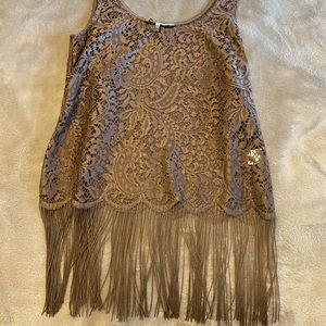 Boho lace tank top